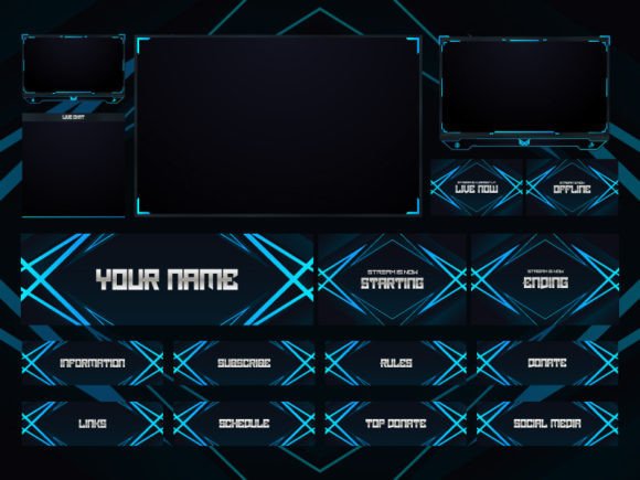 Download Twitch Overlay Live Stream Set - Live Collection