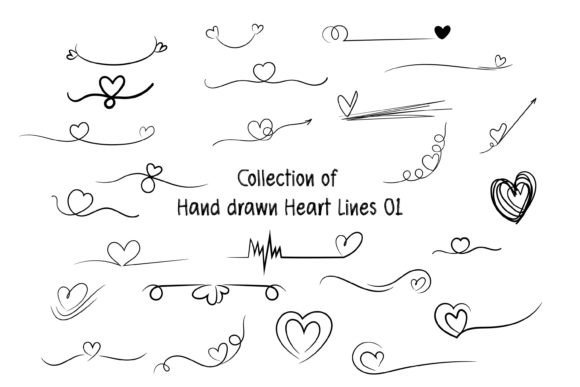 Download Freehand Heart Lines Bundle - Lines Collection