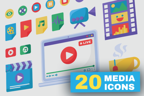 Download Live Stream Producing Tools Icons Set - Live Collection