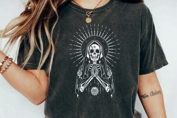 Download Santa Muerte Skeleton Virgin Mary Gothic Aesthetic Sublimation Png - Sublimation Collection