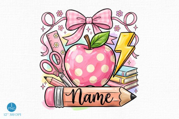Download Pencil Name Frame PNG School Sublimation - Sublimation Collection